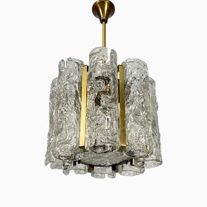 Moderner italienischer Glas Kronleuchter von Mazzega, 1970er