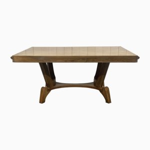 Art Deco Walnut Table in the style of Jules Leleu, 1930s