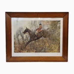 Alfred James Munnings, The Huntsman, Ned on the Brown Mare, 1910s, Etching, Framed