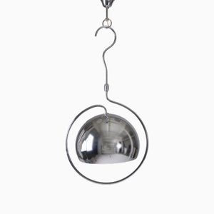 Spage Age Chrome Pendant Lamp, 1970s