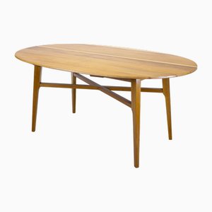 Mid-Century Oval Dining Table attributed to AJ Milne for Heals, 1950s