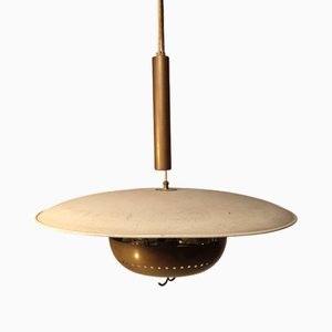 Parabolischer Modell Kronleuchter in Beige von Stilnovo, 1950er