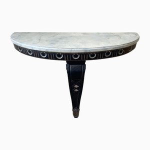 French Console Table with Faux Marble Top, 1880s