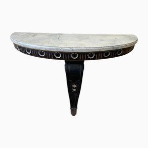 French Console Table with Faux Marble Top, 1880s