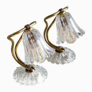 Vintage Art Deco Abat Jours aus Muranoglas von Ercole Barovier für Barovier & Toso, 1940er, 2er Set
