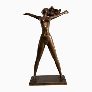 Bronze Fritidsflickan Sculpture by Stig Blomberg for Ystad Brons, Sweden