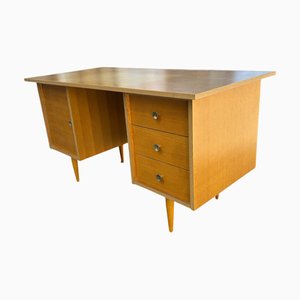 Double Sided Oak Desk, 1950s