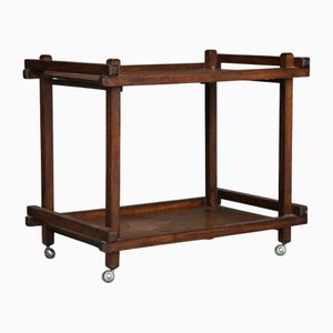 Modernist Dutch Oak Tea Trolley. 1950s