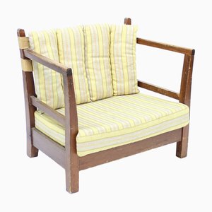 Swedish Pine Lounge Chair in the style of Axel Einar Hjort, 1930s
