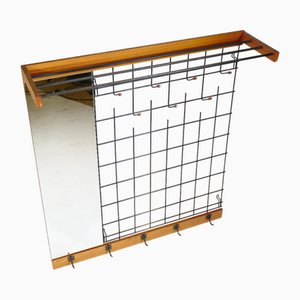 Teak String Kleiderschrank mit Spiegel, 1960er