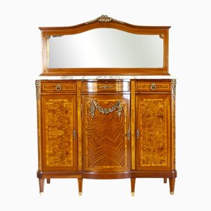 French Mahogany Buffet with Mirror, Late 19th Century