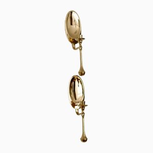 Mid-Century Swedish Brass Sconces from Scandia, Set of 2