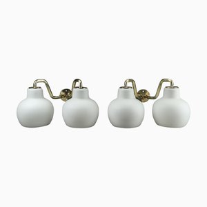 Fully Restored First Edition Wall Lights by Vilhelm Lauritzen for Louis Poulsen, 1950s, Set of 2