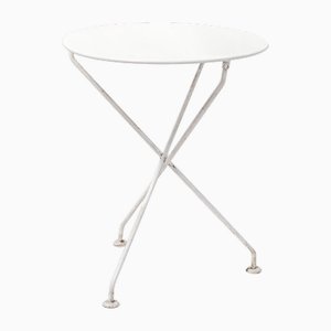 Mid 20th Century French Round Metal Folding Table