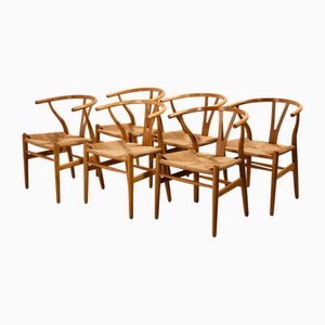 Wishbone Chair by Hans J. Wegner for Carl Hansen & Søn, 1960s, Set of 6