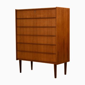 Teak Kommode mit Sechs Schubladen