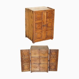 Small Antique Anglo-Indian Military Campaign Chest of Drawers, 1880s