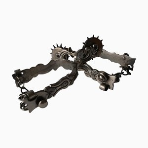 Antique Spanish Colonial Spurs, 1780s, Set of 2