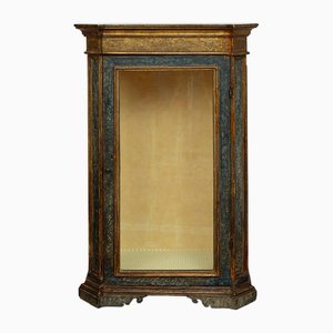 Vitrina o mueble bar de madera lacada y dorada, Nápoles, siglo XVIII