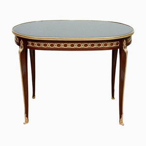 Table d'Appoint Napoléon III Antique en Acajou avec Éléments en Bronze Doré, France, 19ème Siècle