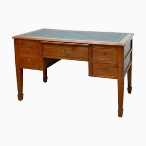 Antique Louis XVI Center Room Desk in Solid Walnut, Naples, 19th Century