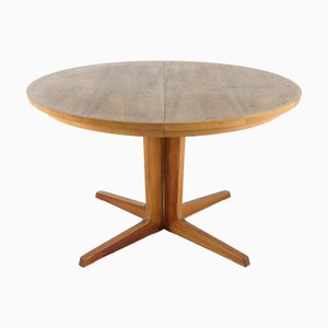 Table de Salle à Manger Bogvad Ronde à Rallonge en Chêne de Bernhard Pedersen and Son