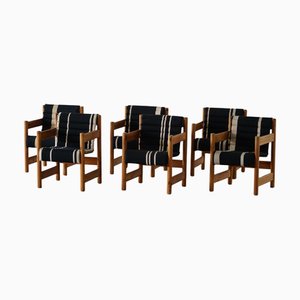 Moderne dänische Armlehnstühle von Elmar Moltke Nielsen & Knud Friis, 1960er, 6er Set