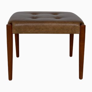 Sgabello Mid-Century in teak marrone