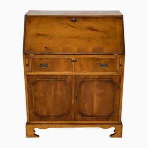 Secrétaire Vintage en If et Cuir