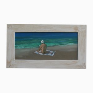 Sula Repani, White Turban, 2020s, Oil on Cardboard