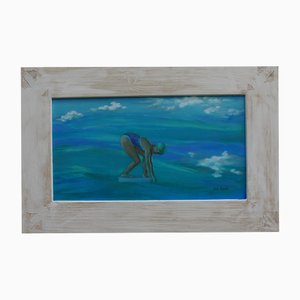 Sula Repani, Just Before Immersion, 2022, Oil on Wood Panel