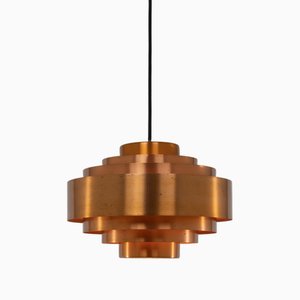 Lampada a sospensione Ultra in rame di Jo Hammerborg per Fog & Mørup, anni '60
