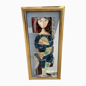 Ceramic Painting in the style of Vallauris, 1960s