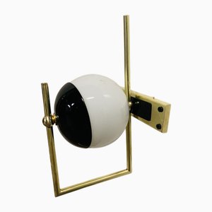 Art Deco Brass Wall Lamp, Rome, Italy, 1942