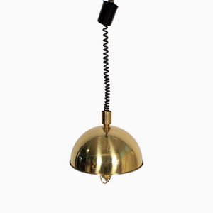Deckenlampe aus Messing, Florian Schulz zugeschrieben, Deutschland, 1970er