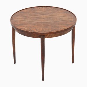 Table Basse Ronde en Bois, 1950s