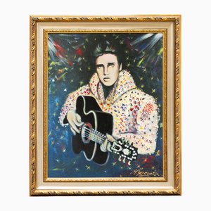 Vincent Brunetti, Elvis, 2000er, Mixed Media, Gerahmt