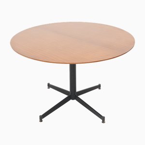 Table Ronde avec Plateau en Teck, 1950s