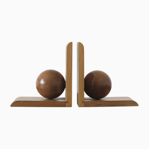 Mid-Century Modern Wooden Bookends, 1950s, Set of 2