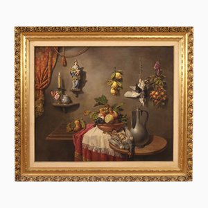 Italian Artist, Still Life, 1950, Oil on Canvas, Framed