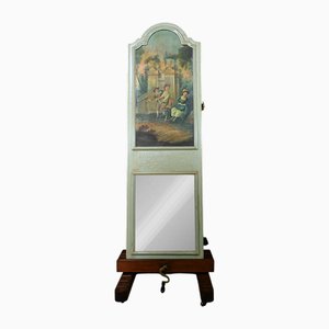 Louis XV First Part of the 20th Century Painted Wooden Trumeau Mirror
