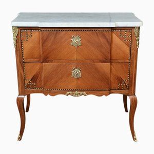 Petite Commode Louis XV En Acajou Début 20ème Siècle