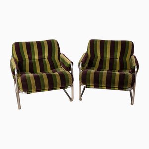 Vintage Sessel aus Samt von G. Faleschini für Mariani, 1970er, 2er Set