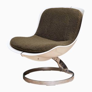 Space Age Fiberglass and Chrome-Plated Steel Goldfinger Armchair attributed to Michel Cadestin, France, 1990s