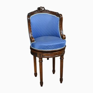 Silla arpista giratoria Luis XVI de principios del siglo XX