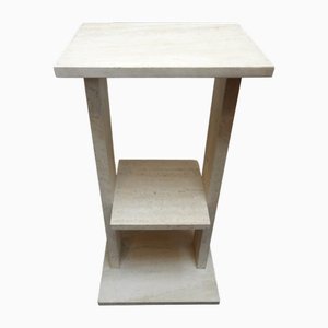Travertine Side Table, 1970s
