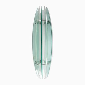 Vintage Wall Lamp in Metal and Glass from Veca, 1970s