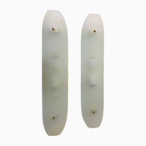 Appliques Mid-Century Moderne en Verre de Murano, 1980s, Set de 2