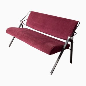 Vintage Sofa in Bordeaux Fabric from Formanova, 1970s