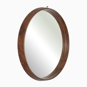 Vintage Italian Wall Mirror in Teak Wood, 1960s